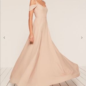 Reformation Poppy Dress in Champagne